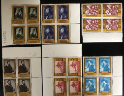 Belgique 1958 - 1076/81 Chef-d'Oeuvres Blocs De 4 MNH** - Unused Stamps