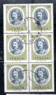 ITALIA REPUBBLICA ITALY REPUBLIC 1974 ARTISTI ITALIANI ARTISTS BORROMINI LIRE 50 BLOCCO BLOCK USATO USED OBLITERE' - 1971-80: Used