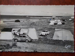 85 - ILE De NOIRMOUTIER - L'HERBAUDIERE - Camping De La Pointe. (Voitures: Renault 4CV) CPSM Rare - Ile De Noirmoutier