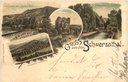 Gruss Aus Dem Schwarzathal - Litho - Saalfeld