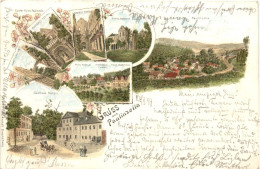 Gruss Aus Paulinzella - Litho - Saalfeld