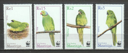 Mauritius 2003 Mi 963-966 MNH WWF - PARROTS - Nuevos