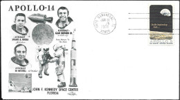 US Space Cover 1971. "Apollo 14" Launch. Cape Canaveral ##003 - Verenigde Staten