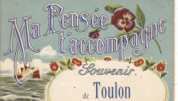 TOULON :  CPA N. TROUVEE SUR SITES "MA PENSEE T ACCOMPAGNE " SOUVENIR DE TOULON. 1921. T.B.ETAT .PETIT PRIX - Toulon