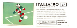 PANINI "ITALIA ‘90" - N° 27 :  Joueur Stylisé En Action De Jeu - SAD - Edition Française