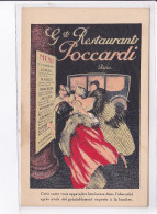 PUBLICITE : Grands Restaurants Poccardi à Paris Illustrée Par Leonetto CAPPIELLO (hold To Light)- Très Bon état - Publicité