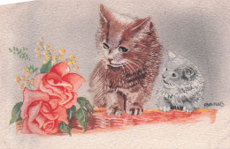 Carte Postale CHAT Illustrateur Bernet - Katzen