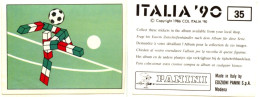 PANINI "ITALIA ‘90" - N° 35 :  Joueur Stylisé En Action De Jeu - SAF - Französische Ausgabe