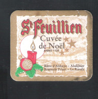 Bierviltje - Sous-bock - Bierdeckel  :  ST. FEUILLIEN - CUVEE DE NOEL - ABDIJ BIER  (B 825) - Bierdeckel