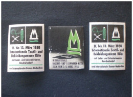ALLEMAGNE DEUTSCHLAND GERMANIA GERMANY 1956 INTERNATIONALE TEXTIL CINDARELLA MNH - R- & V- Labels