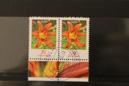 Deutschland ; Freimarken: Blumen: 30 Cent Taglilie; Waagerechtes Paar; MiNr. 3509, UR; Gestempelt Mit Gummi - Used Stamps