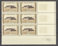 Yvert 913 - Clos De Vougeot -Bloc De 6 Timbres Neufs Sans Traces De Charnières  - Bord De Feuille - Ungebraucht