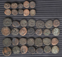 South Asia Mysore, India 15-coin Copper Number  Set Coins Ca 1880 Rare Coins - Indien