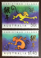 Christmas Island 2004 Year Of The Monkey MNH - Christmaseiland