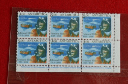 Corner Bloc 6 MNH Antarctica Post Sir Edmund Hillary Scott Base 2008 - Fantasie Vignetten