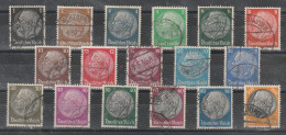 1933 - REICH / HINDENBURG   Mi No 512/528 - Used Stamps