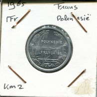 1 FRANC 1965 Französisch POLYNESIA Koloniale Münze #AM501.D.A - French Polynesia