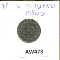 50 PFENNIG 1950 D ALEMANIA Moneda GERMANY #AW478.E.A - 50 Pfennig