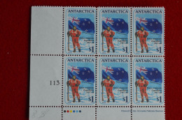 Corner Bloc 6 MNH Antarctica Post Sir Edmund Hillary Trans Antarctic Expedition 2005 - Vignettes De Fantaisie