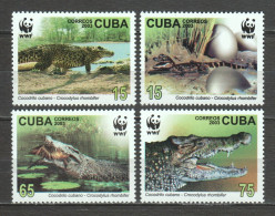 Cuba 2003 Mi 4553-4556 MNH WWF - CROCODILE - Nuovi