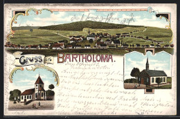 Lithographie Bartholomä, Kirchen, Ortsansicht Mit Umgebung  - Autres & Non Classés