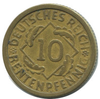 10 RENTENPFENNIG 1924 A DEUTSCHLAND Münze GERMANY #AD565.9.D.A - 10 Rentenpfennig & 10 Reichspfennig