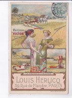 PUBLICITE : Machines Victor - Louis Herlicq à Paris Au 59 Rue De Frandre - Très Bon état - Advertising