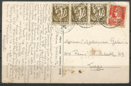 SOLDES - 1932 - COB N° 336 Et 337 - Oblitérés Sur Carte - ST HUBERT Vers LIEGE - Lettres & Documents