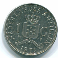 1 GULDEN 1971 NETHERLANDS ANTILLES Nickel Colonial Coin #S12004.U.A - Antilles Néerlandaises