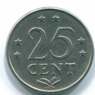 25 CENTS 1971 NIEDERLÄNDISCHE ANTILLEN Nickel Koloniale Münze #S11537.D.A - Nederlandse Antillen