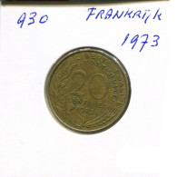 20 CENTIMES 1973 FRANCIA FRANCE Moneda #AN176.E.A - 20 Centimes