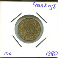 10 CENTIMES 1980 FRANCIA FRANCE Moneda #AM134.E.A - 10 Centimes