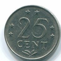 25 CENTS 1971 ANTILLAS NEERLANDESAS Nickel Colonial Moneda #S11505.E.A - Netherlands Antilles