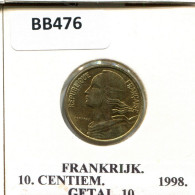 10 CENTIMES 1998 FRANKREICH FRANCE Französisch Münze #BB476.D.A - 10 Centimes