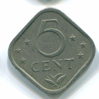 5 CENTS 1974 NIEDERLÄNDISCHE ANTILLEN Nickel Koloniale Münze #S12222.D.A - Niederländische Antillen