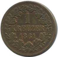 BADEN 1 Kreuzer 1861 German States #DE10573.13.D.A - Otros & Sin Clasificación