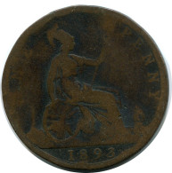 PENNY 1893 UK GREAT BRITAIN Coin #AZ785.U.A - D. 1 Penny
