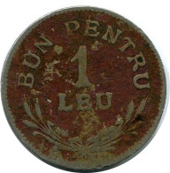 1 LEU 1924 ROMANIA Coin #AR129.U.A - Rumania