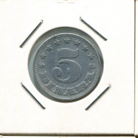5 DINARA 1953 YUGOSLAVIA Coin #AR656.U.A - Yougoslavie