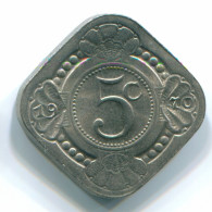 5 CENTS 1970 NETHERLANDS ANTILLES Nickel Colonial Coin #S12484.U.A - Netherlands Antilles