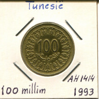 100 MILLIMES 1993 TUNISIE TUNISIA Pièce #AP831.2.F.A - Túnez