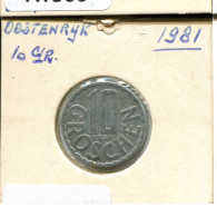 10 GROSCHEN 1981 AUTRICHE AUSTRIA Pièce #AT561.F.A - Oostenrijk