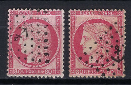 FRANCE Ca.1872: Lot De TB Obl. "Ancre" Sur Cérès Dent. Y&T 57, 2 Nuances - 1870 Siège De Paris