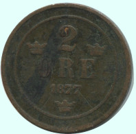 2 ORE 1877 SUECIA SWEDEN Moneda #AC905.2.E.A - Sweden