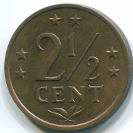 2 1/2 CENT 1971 NIEDERLÄNDISCHE ANTILLEN Bronze Koloniale Münze #S10496.D.A - Nederlandse Antillen