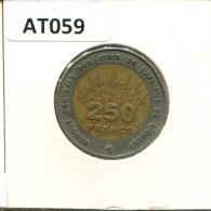 250 FRANCS CFA 1992 Western African States (BCEAO) BIMETALLIC Moneda #AT059.E.A - Other - Africa