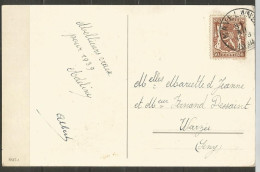 SOLDES - COB 424 Oblitéré Sur Carte - Oblitération : HAVELANGE - Storia Postale