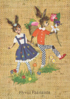 PASQUA CONIGLIO Vintage Cartolina CPSM #PBO548.A - Easter
