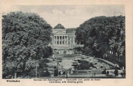 ALLEMAGNE - Wiesbaden - Cure Salle Avec Jardin De Fleurs - Vue Générale - Animé - Carte Postale Ancienne - Wiesbaden