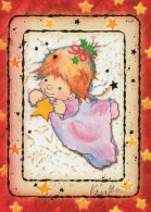 ANGELO Buon Anno Natale Vintage Cartolina CPSM #PAJ312.A - Engelen